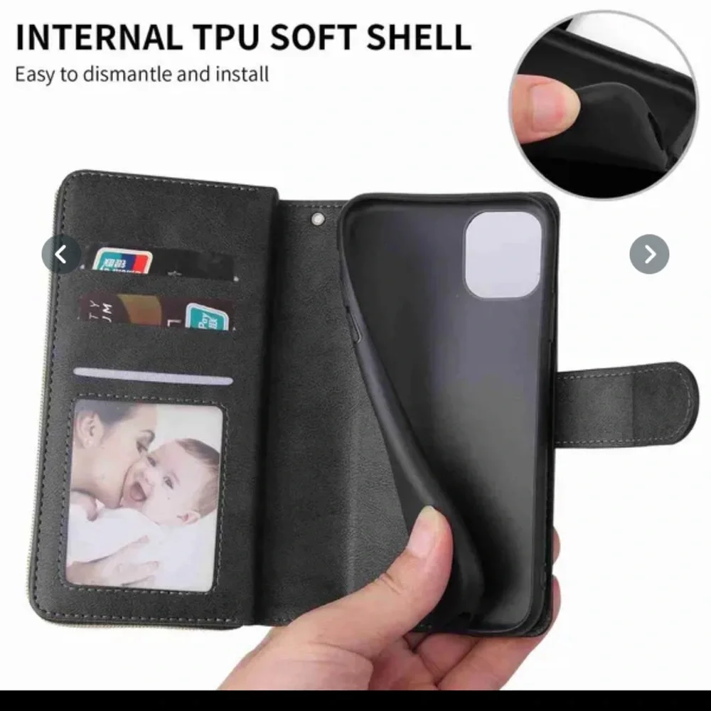 🌞🖤WALLET AND CELL PHONE 📱 CASE BLACK